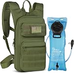 Sac à dos d'hydratation NOOLA avec poche à eau TPU de 3L, sac à dos tactique Molle pour hommes et femmes, sac d'hydratation pour randonnée, vélo, course