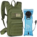 NOOLA Hydration Backpack with 3L TPU Water Bladder, Tactical Molle Water Backpack for Men Women, Hydration Pack for Hiking, Biking, Running and Climbing ,Army Green