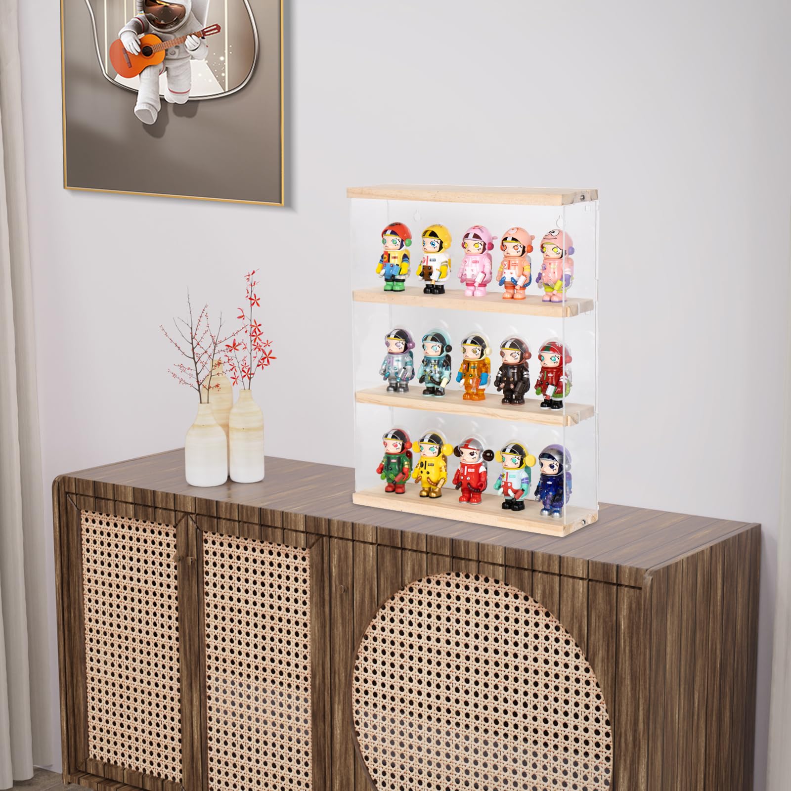 VITRINE SUSPENDU MURAL style Baroque cadre perforé boîte TV porte