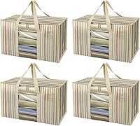 Vista 49 de BALEINE - Paquete de 8 bolsas de mudanza extragrandes, con asas reforzadas, bolsa de almacenamiento resistente para ropa, suministros de mudanza