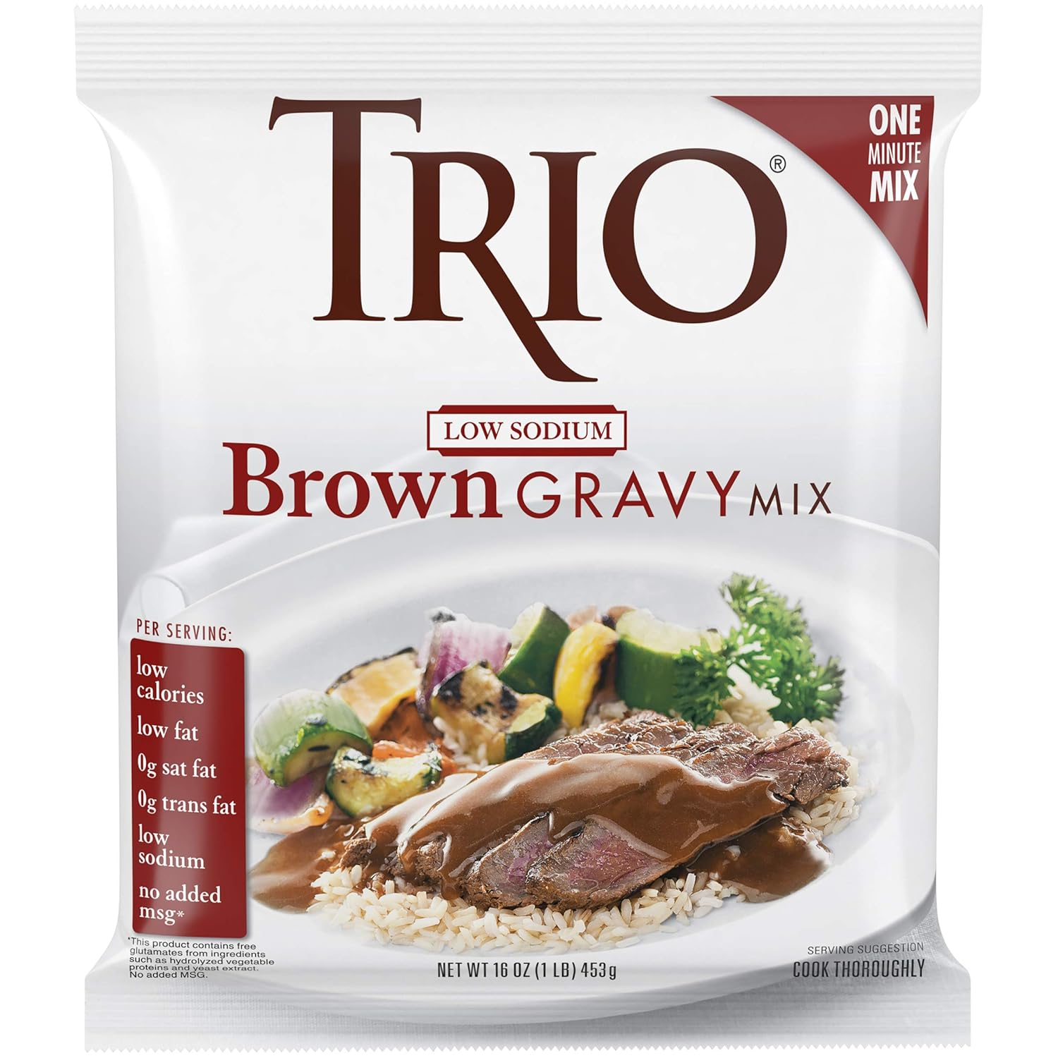 Trio Brown Gravy Mix Low Sodium 16 8 per Bag Fashion case