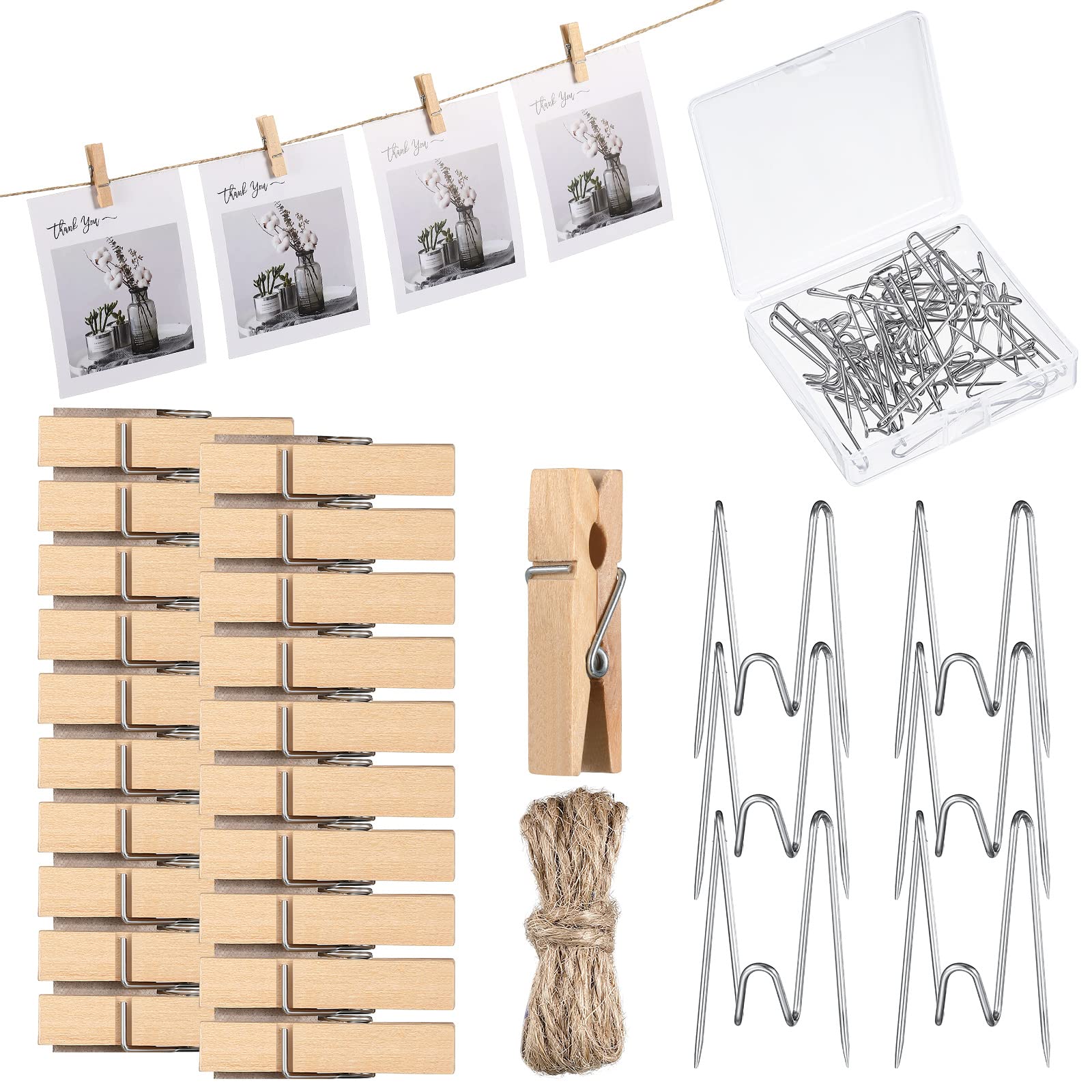Buy Cubicle Accessories Set Including 30 Pcs Cubicle Wall Hooks, 20 Pcs Mini Photo Pins and 8