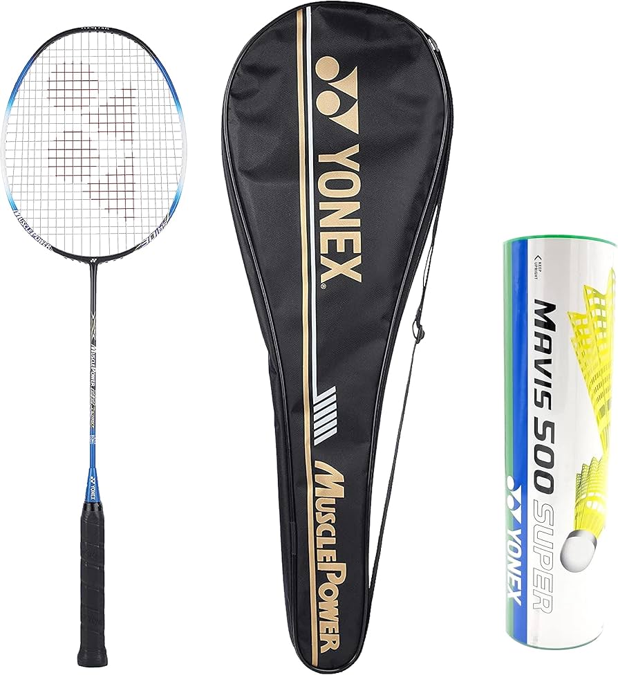 Buy YONEX Graphite Badminton Racquet, Muscle Power 22LT Black Blue