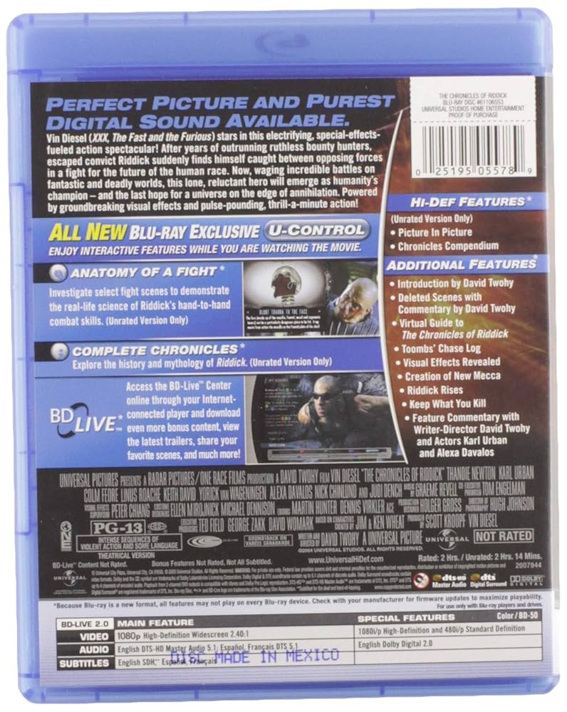 The Chronicles of Riddick (Unrated Director's Cut) [Blu-ray