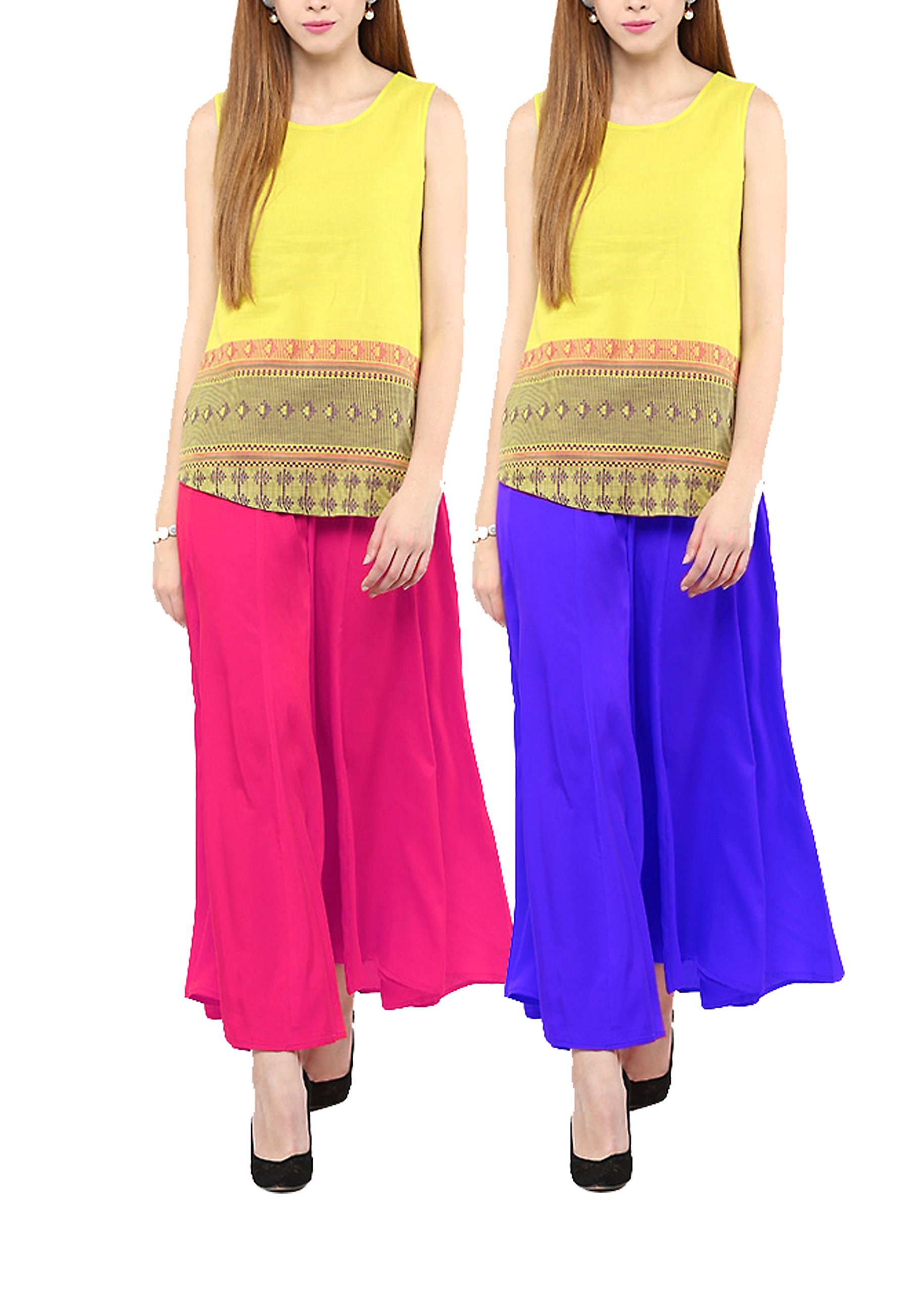 Carrol Women's Sharara (Combo of Pink & Blue)