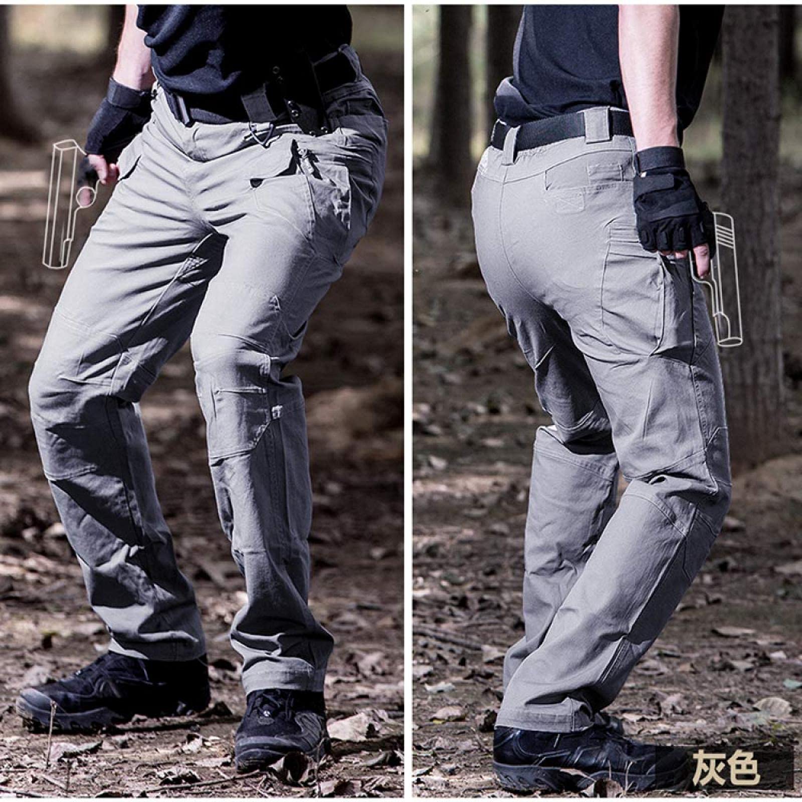 Pantalón de Carga Regular para Hombre Pantalón de Trabajo de Combate del ejército Pantalones tácticos Militares Ocasionales Pantalones con múltiples Bolsillos para Caminar