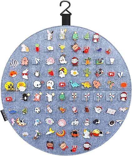 Tablero de pines para pines esmaltados, organizador de broches para colgar en la pared, vitrina de colección de pines, con capacidad para hasta 76