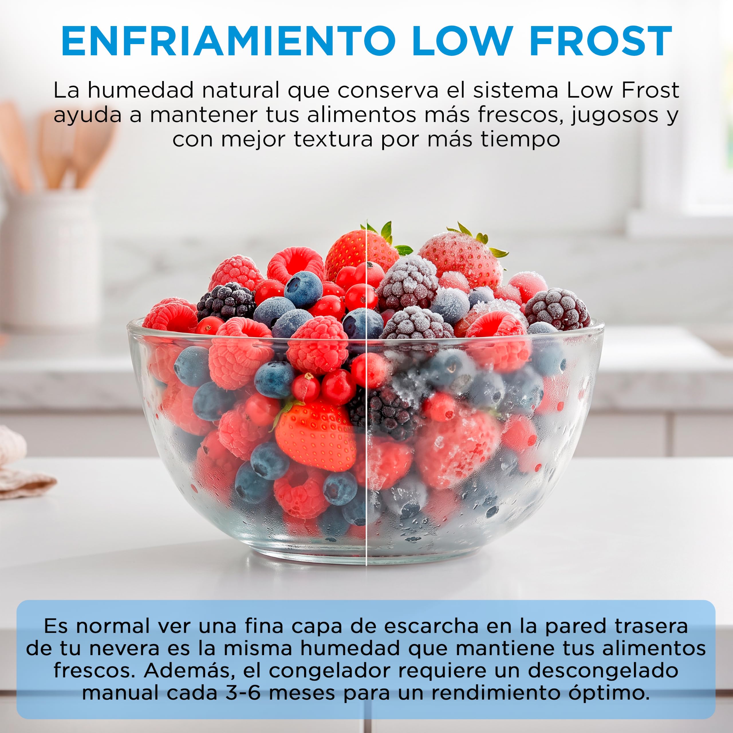 Midea Frigorifico Combi Blanco de 262 L | 55 cm x 177 cm | Nevera Combi con Congelador de 65L y Tecnología Low Frost - Refrigerador Independiente de Bajo Consumo, Puertas Reversibles, Silencioso 39 dB