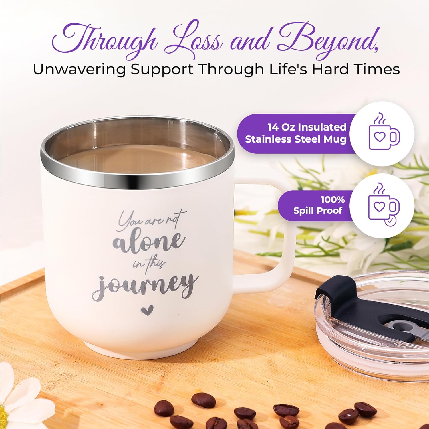 Sympathy Gifts for Loss of Loved One, Bereavement Gift Idea, Condolences Gift Basket for Loss, Grief Gifts for Women, Sorry For Your Loss Miscarriage Gifts, Care Package for Grieving Friend Mom Mother - Image 3