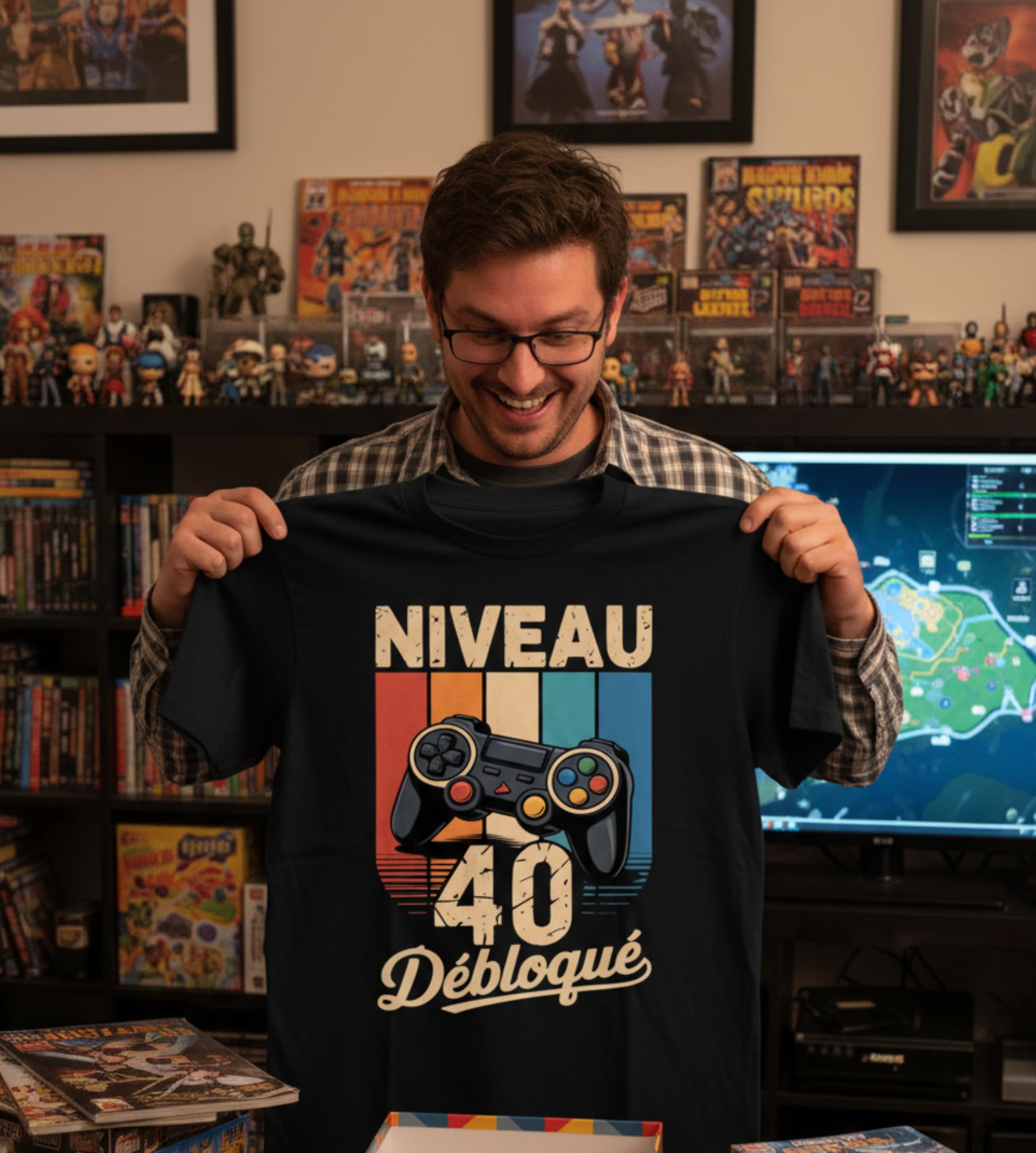 Tee Shirt idée Cadeau Rigolo Anniversaire Homme Femme Geek 40 Ans Original/t-Shirt Premium