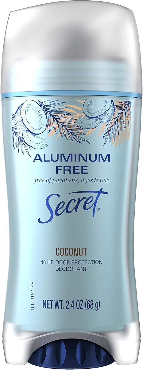 Secret Aluminum Free Deodorant for Women, Coconut 2.4 oz, Pack of 12