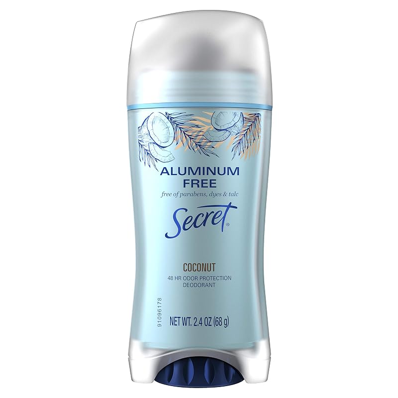 Desodorante Secret sem alumínio, Coconut, 68 g, Pacote com 12