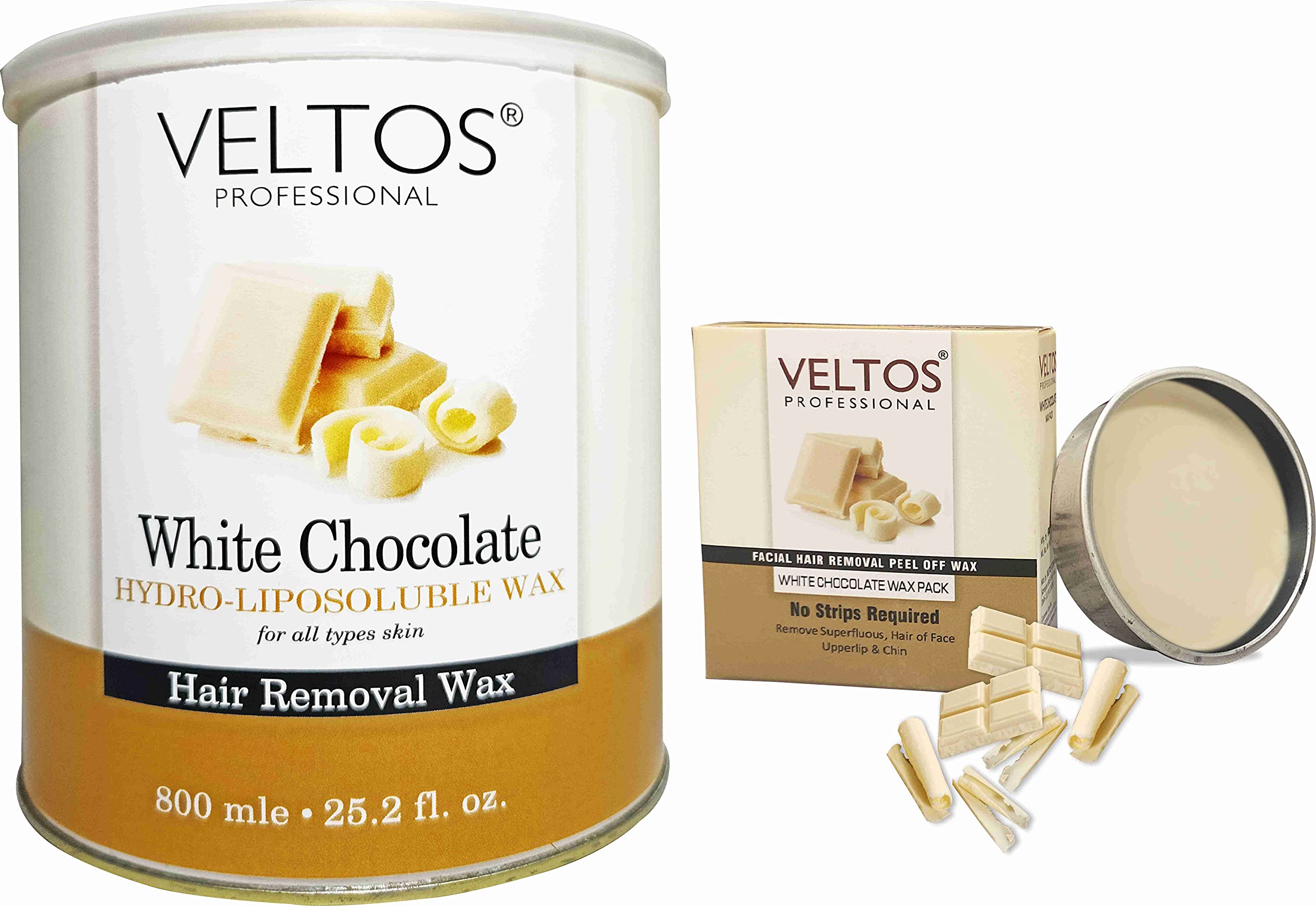 Veltos Professional White Chocolate Hydro Liposoluble Body Wax 800ml with White Chocolate Facial Peel Off Katori Wax 80gm for Womens | Waxing Combo (B09H4C2V64) Amazon Price History, Amazon Price Tracker