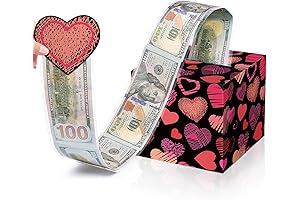 chiazllta Valentine's Day Money Gift, Valentine's Day Box for Cash Pull