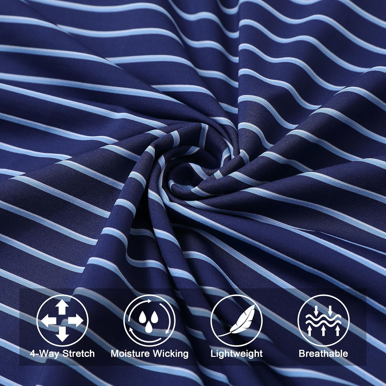 M MAELREG Boys' Polo Shirt Striped Short Sleeve Moisture Wicking Performance Stretch Active Casual Collared Kids Golf Shirt - Image 5