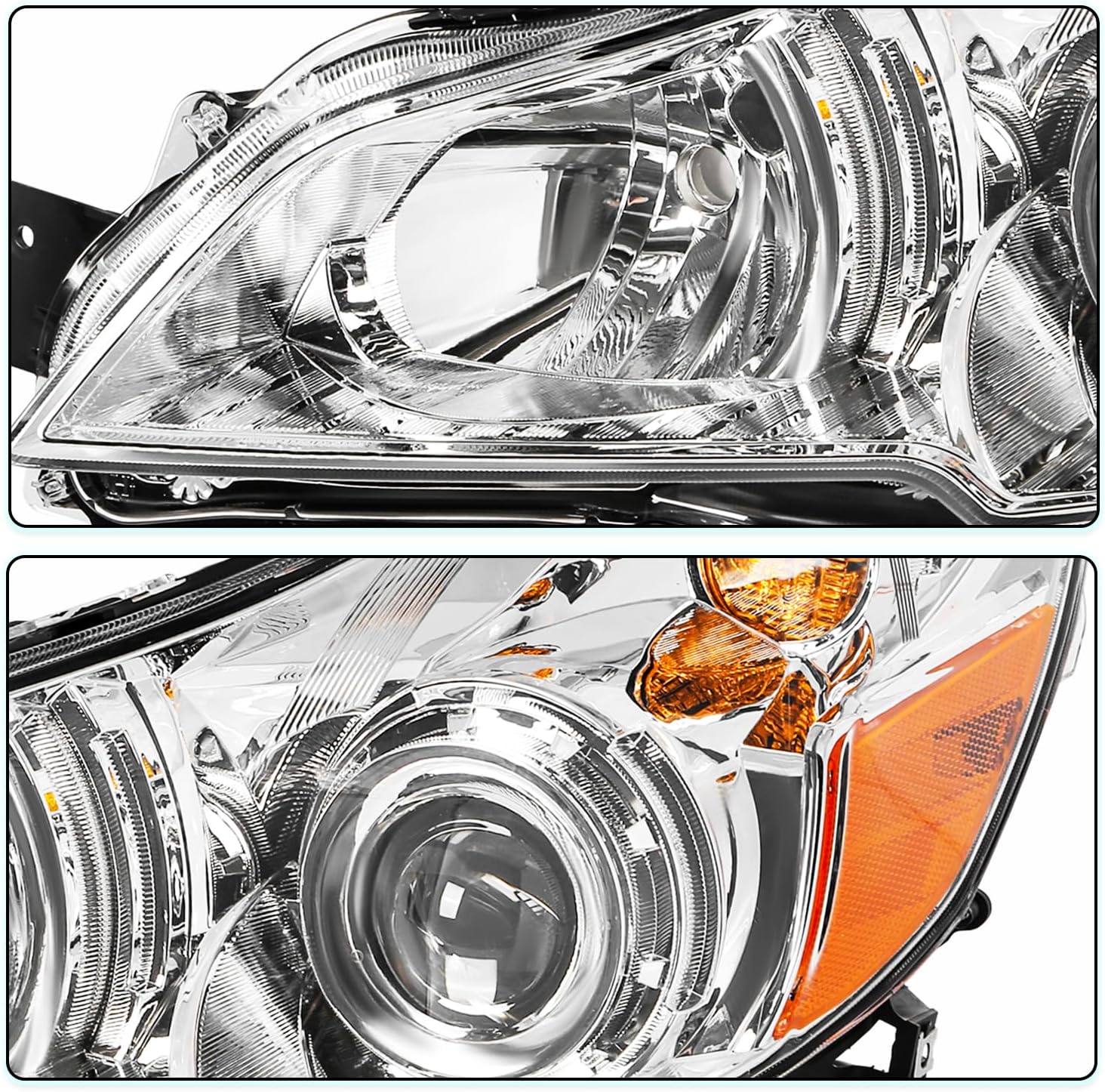 TUSDAR Headlight Assembly with Bulbs for 2010 to 2014 Subaru Outback Legacy Projector Headlamp (Left Driver Side)