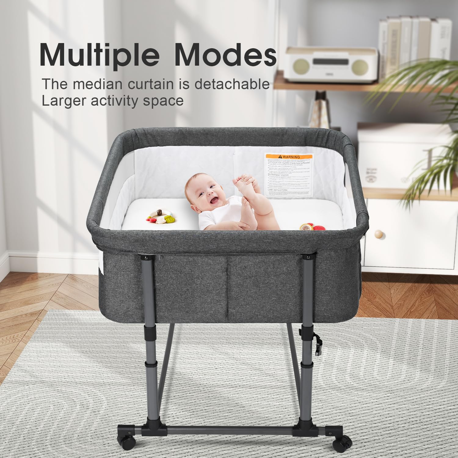 Amazon.co.jp: MTWML ツインベビーベッド 双子用ポータブルクレードル