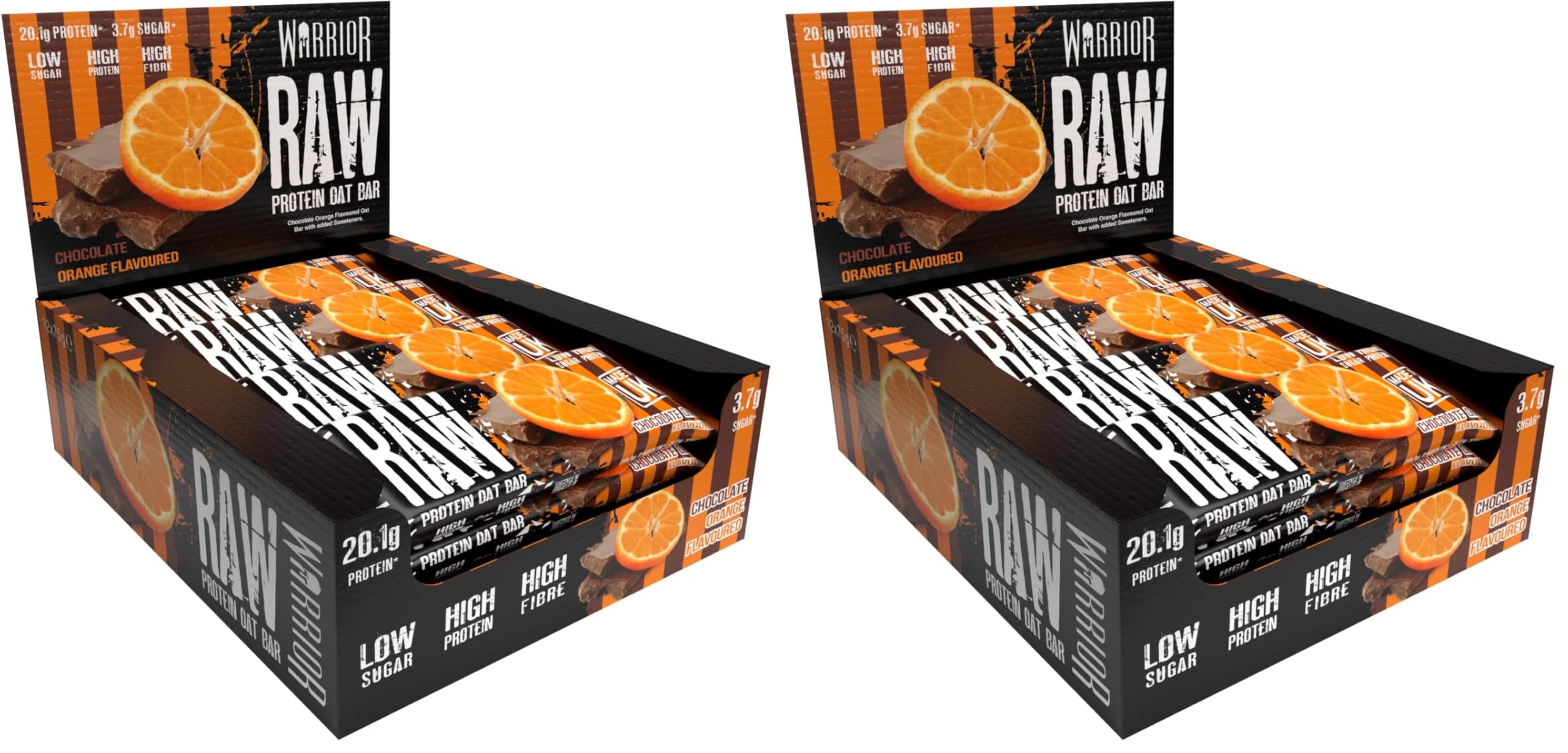 Warrior RAW Protein Bars 12 x 75g – 20g High Protein Bar, Low Sugar High Fibre Oat Protein Flapjack – Protein Snacks, Meal Replacement Bars (Chocolate Brownie) — view 35