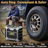 Vista 3 de Inflador de neumáticos, compresor de aire portátil DC 12 V, compresor de aire portátil con manómetro digital bomba de aire para neumáticos