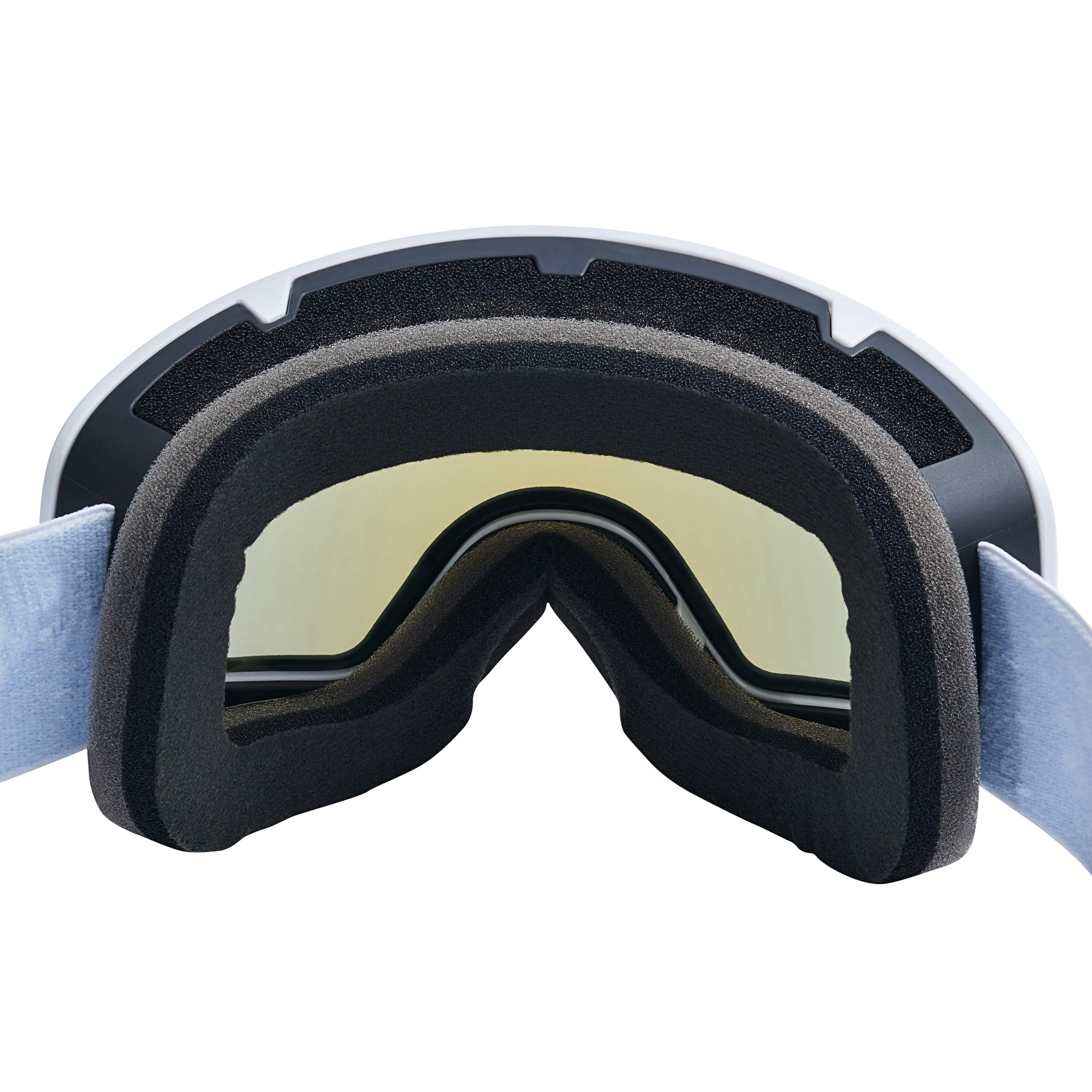 Black Crevice Occhiali da Sci – Schladming – Doppio Parabrezza, Rivestimento Anti-Appannamento, Protezione UV400 (Bianco/Blu, L (Circonferenza Testa 58-61 cm))..