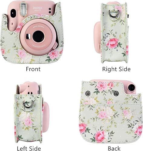 Miniatura 2 de Yoption Funda para cámara instantánea compatible con Instax Mini 1211988+, bolsa de piel sintética para cámara con bolsillo y correa de hombro