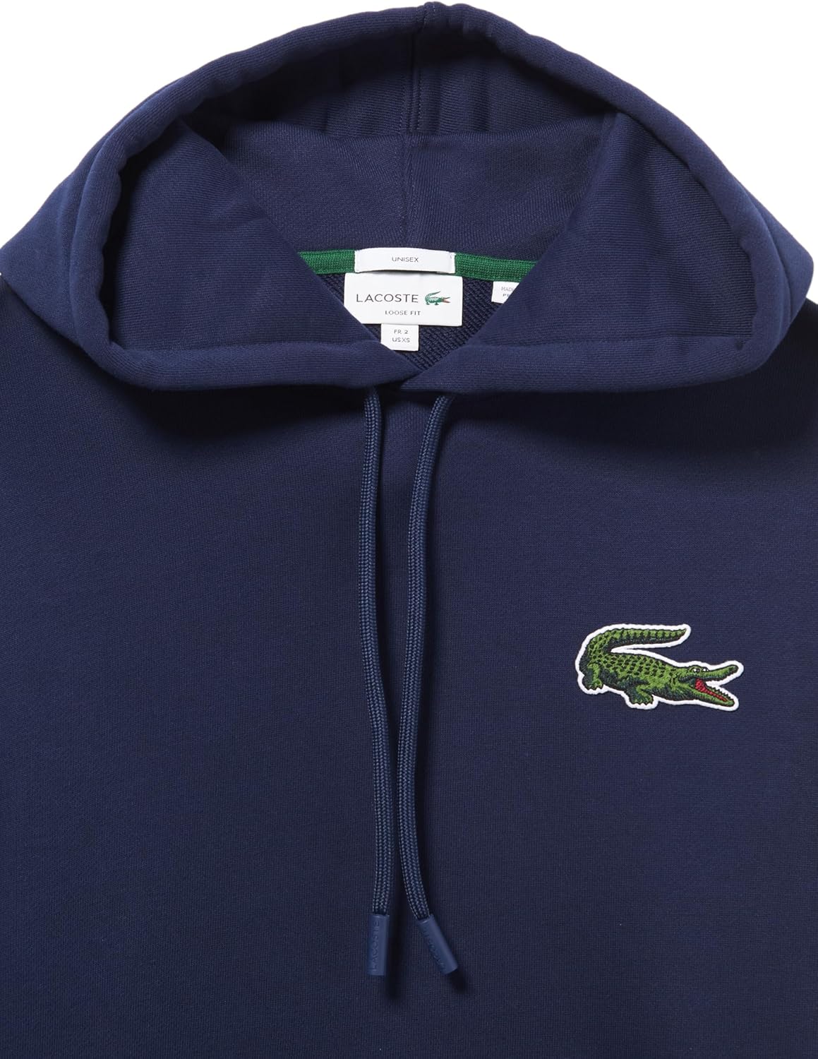 Lacoste mens Loose Fit Fleece Hoodie - Image 2