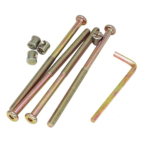 Miniatura 1 de cSeao - Pernos de cama antiguos, piezas de repuesto para muebles, paquete de 10 tornillos de montaje para muebles M6 x 4.331 in (M6 x 4.331 in)