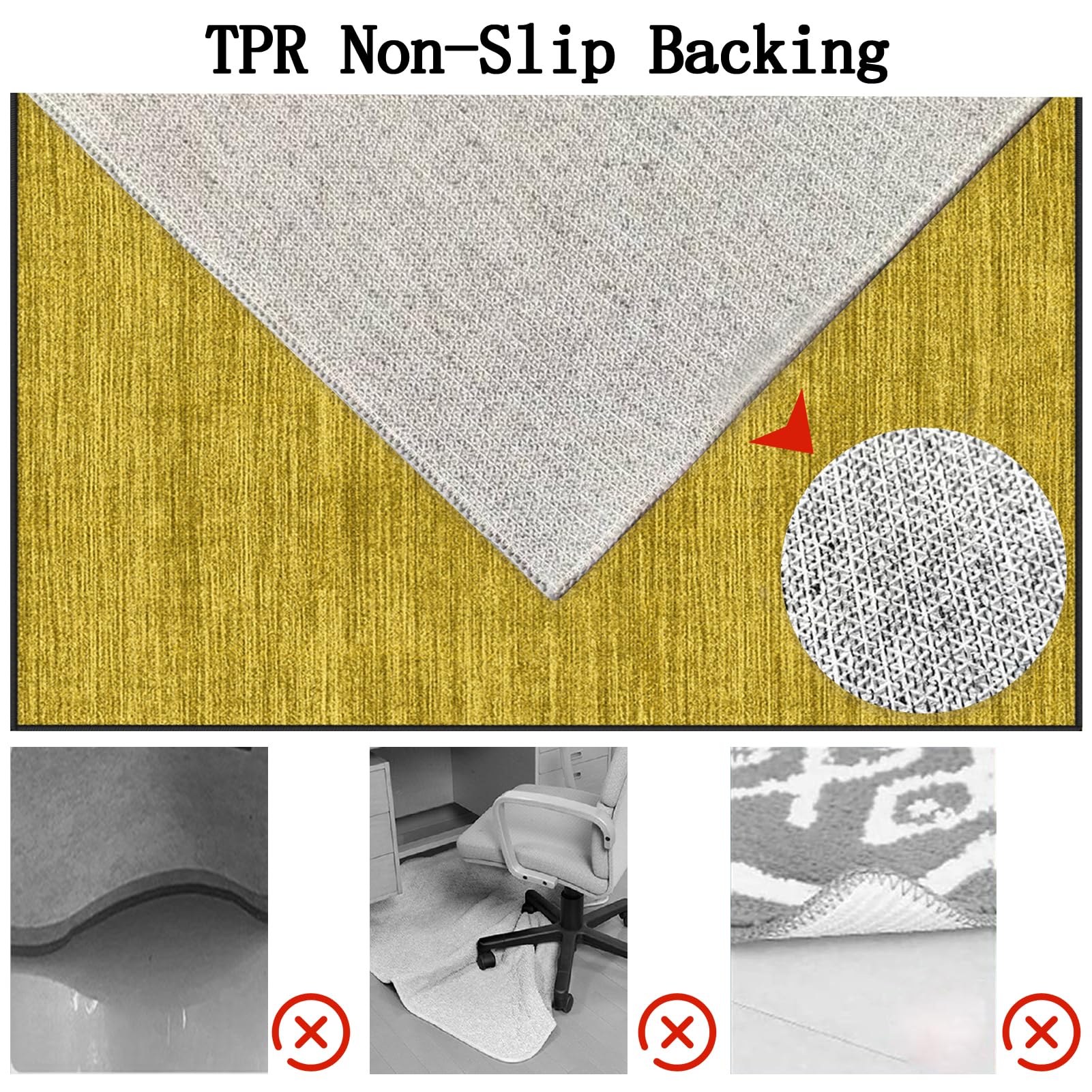 Tappeto Salvapavimento Antiscivolo Sedia Ufficio 110 x 150 cm | Tappetino Sedia Gaming Protettivo per Pavimenti Duri Tappeto per Sedia con Ruote