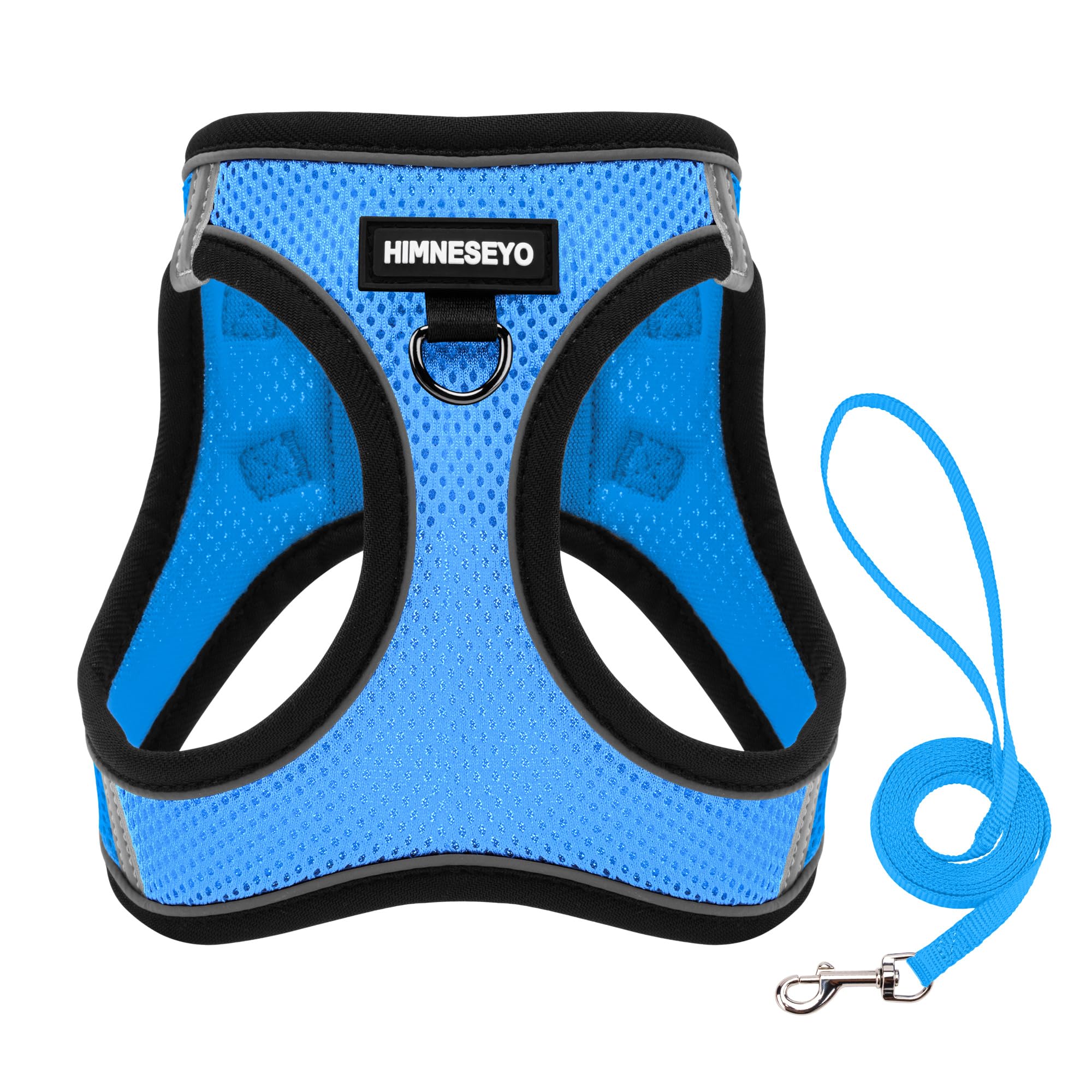 Dog Harness and Leash Set, Dog Harness for Dogs No Pull, No-Chock Step-in Reflective Breathable Lightweight Easy Walk Vest Harnesses with Safety