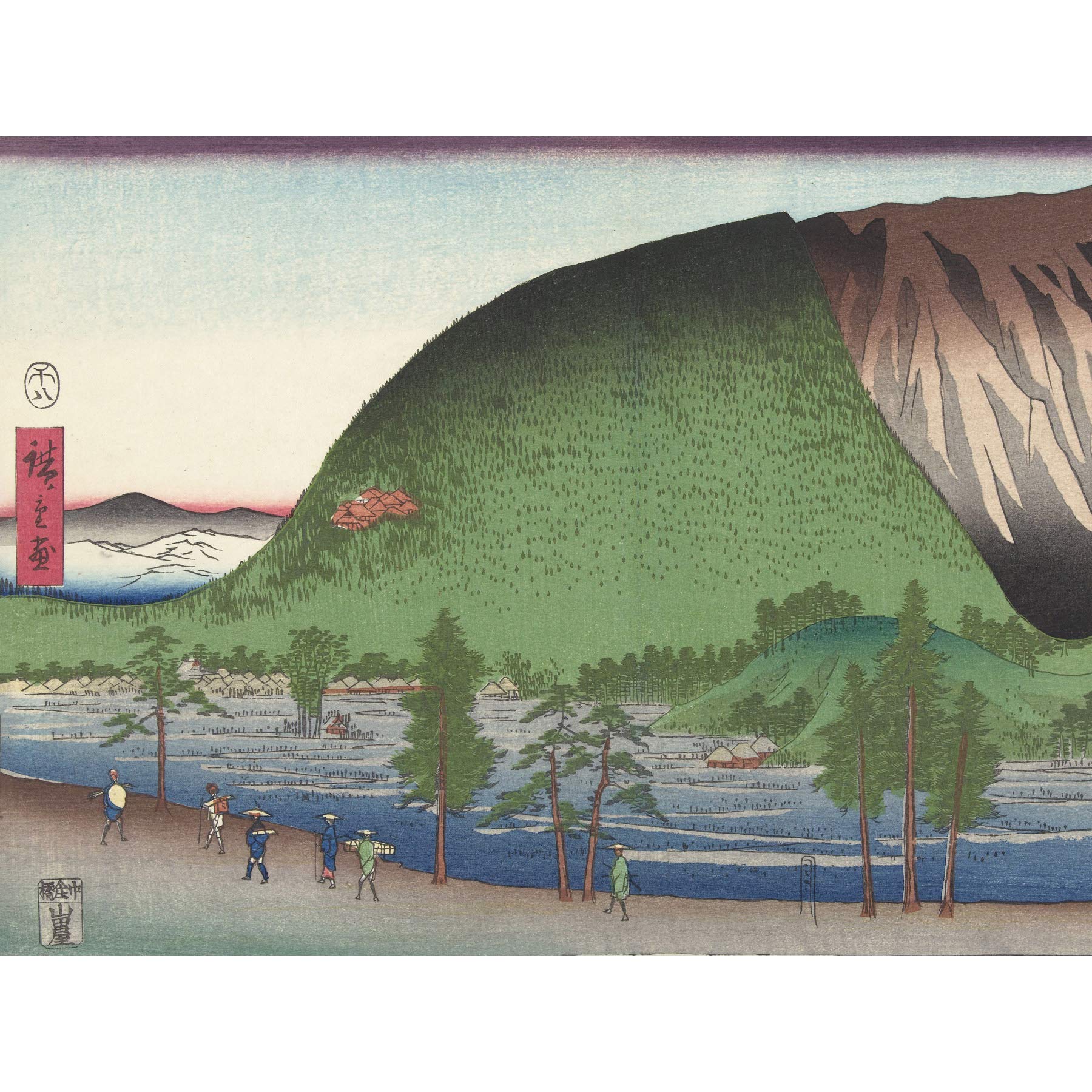 Hiroshige Elephant Mountain In The Sanuki Province Premium Wall Art Canvas Print 18X24 Inch