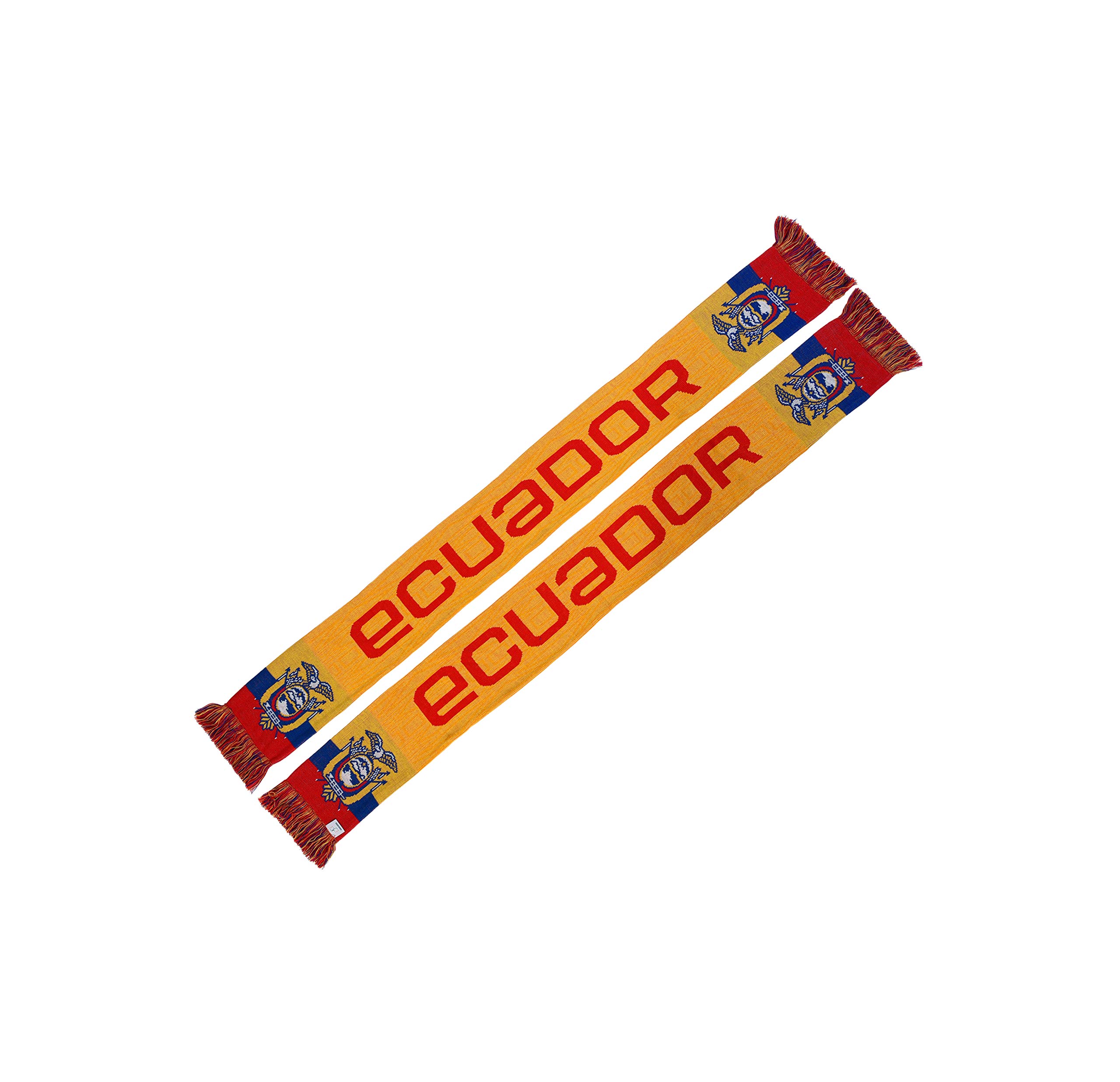 Ecuador Fußball-Strickschal, gelb, fits all