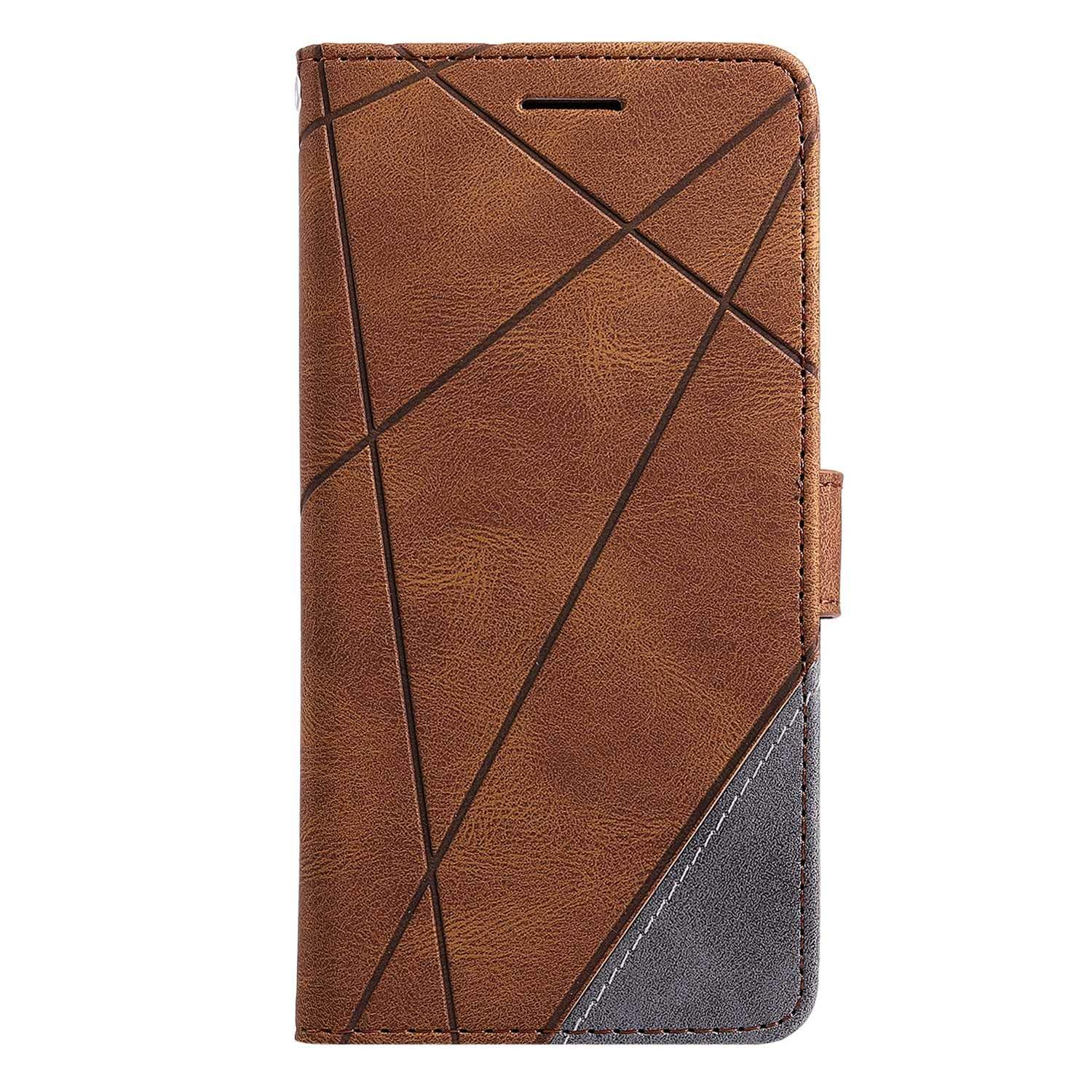 Custodia Portafoglio In Pelle Per Oppo Find X2 – Marrone, Con Slot Per Carte E Supporto - 3