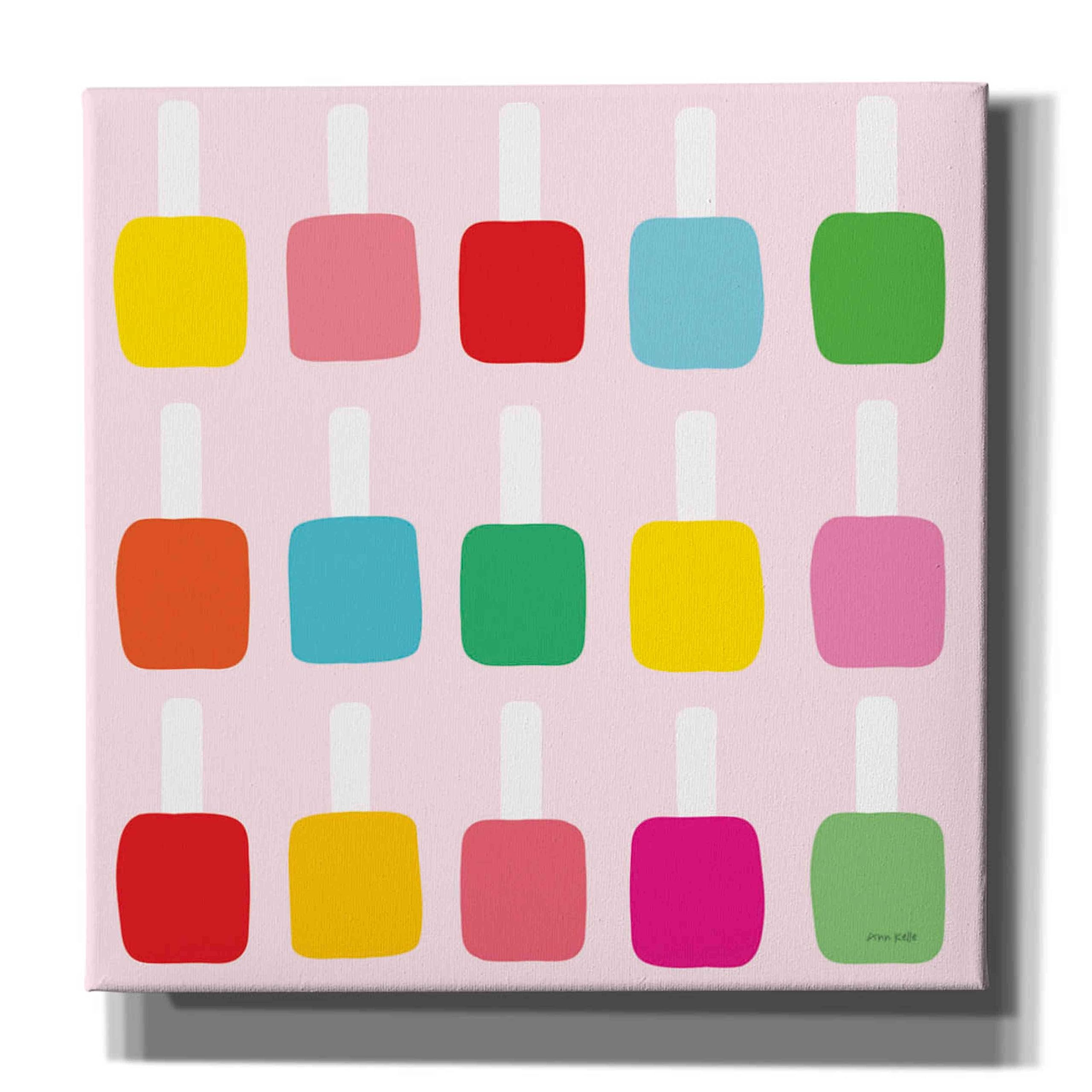 Epic Graffiti Nail Polish Fun by Ann Kelle Designs Canvas Wall Art 37x37