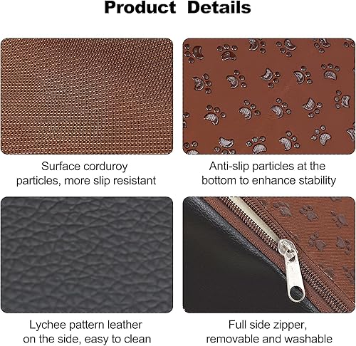 Miniatura 5 de Escaleras para mascotas, lavable y con cremallera, rampa extraíble para mascotas, escaleras de espuma de alta densidad para perros, 3 pisos de