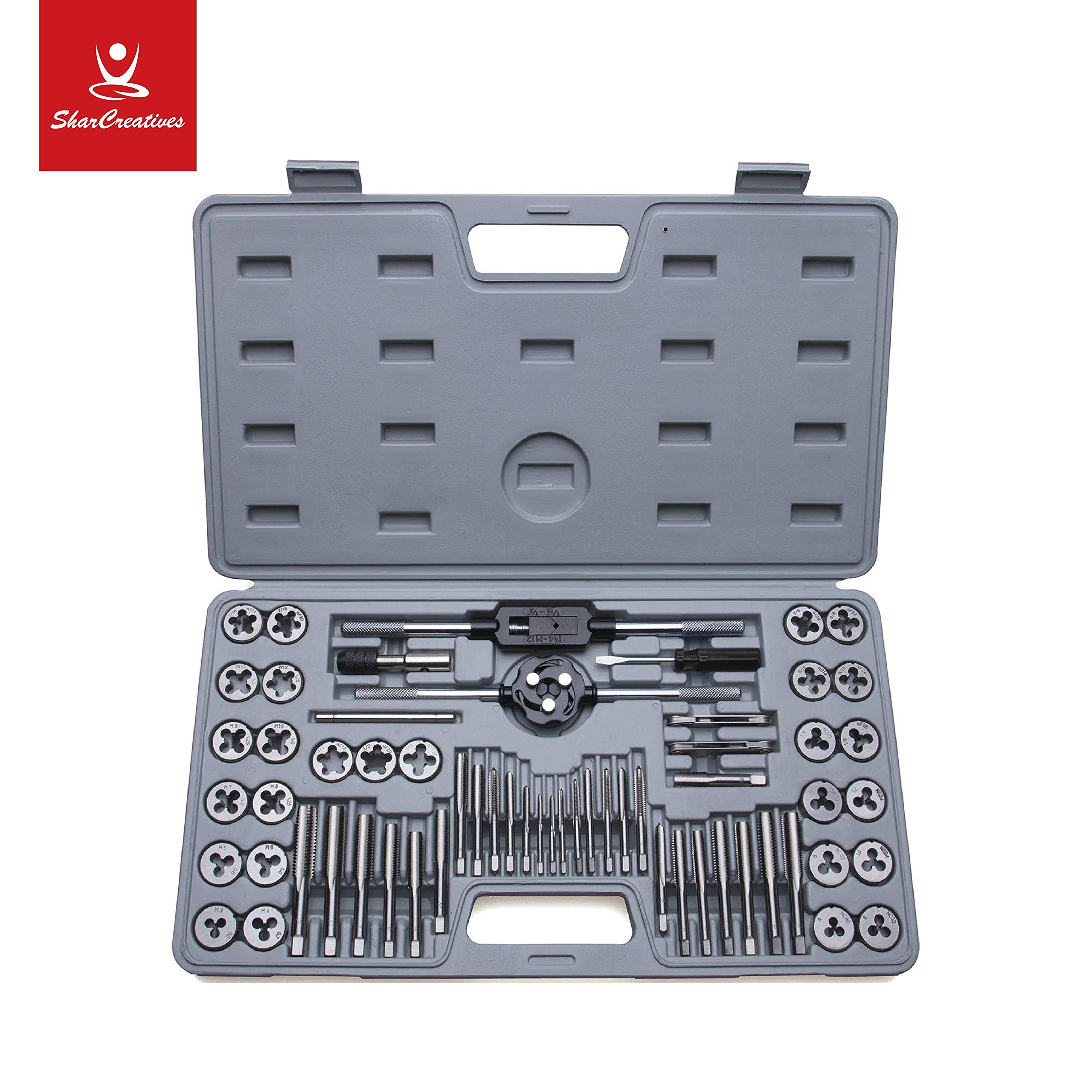 Buy SharCreatives 60 Piece Metric & SAE Threading Tap & Die Tool Set