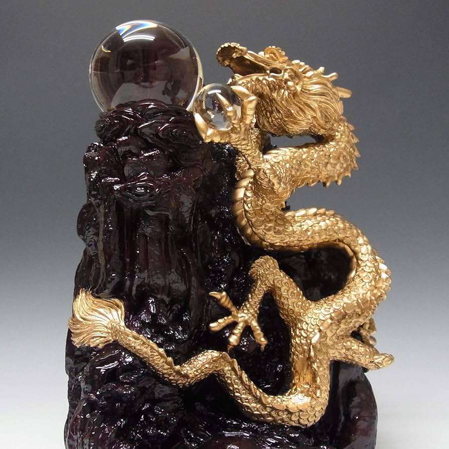 風水山水龍 金龍上山（大）33cm 置物 Amazon.co.jp: 風水山水龍 金龍上山（大）33cm 置物 : ホーム