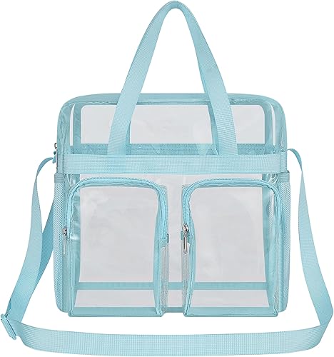 Vista 14 de Oraben Bolsa transparente transparente aprobada para estadios de 12 x 6 x 12 pulgadas, bolsa de estadio para trabajo, juegos deportivos, gimnasio