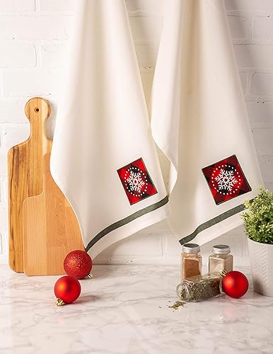 Miniatura 5 de DII Toallas de cocina navideñas, decoración de cocina, 18 x 28 pulgadas, copo de nieve, 2 piezas