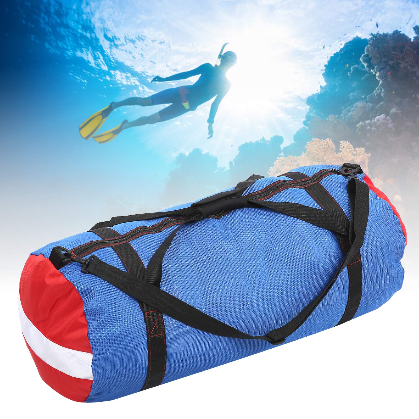 SUNGOOYUE Bolsa de Almacenamiento de Buceo, Bolsa de Hombro de Malla de Material Oxford de PVC de Alta Resistencia con Diseño de Gran Capacidad para Equipos de Buceo