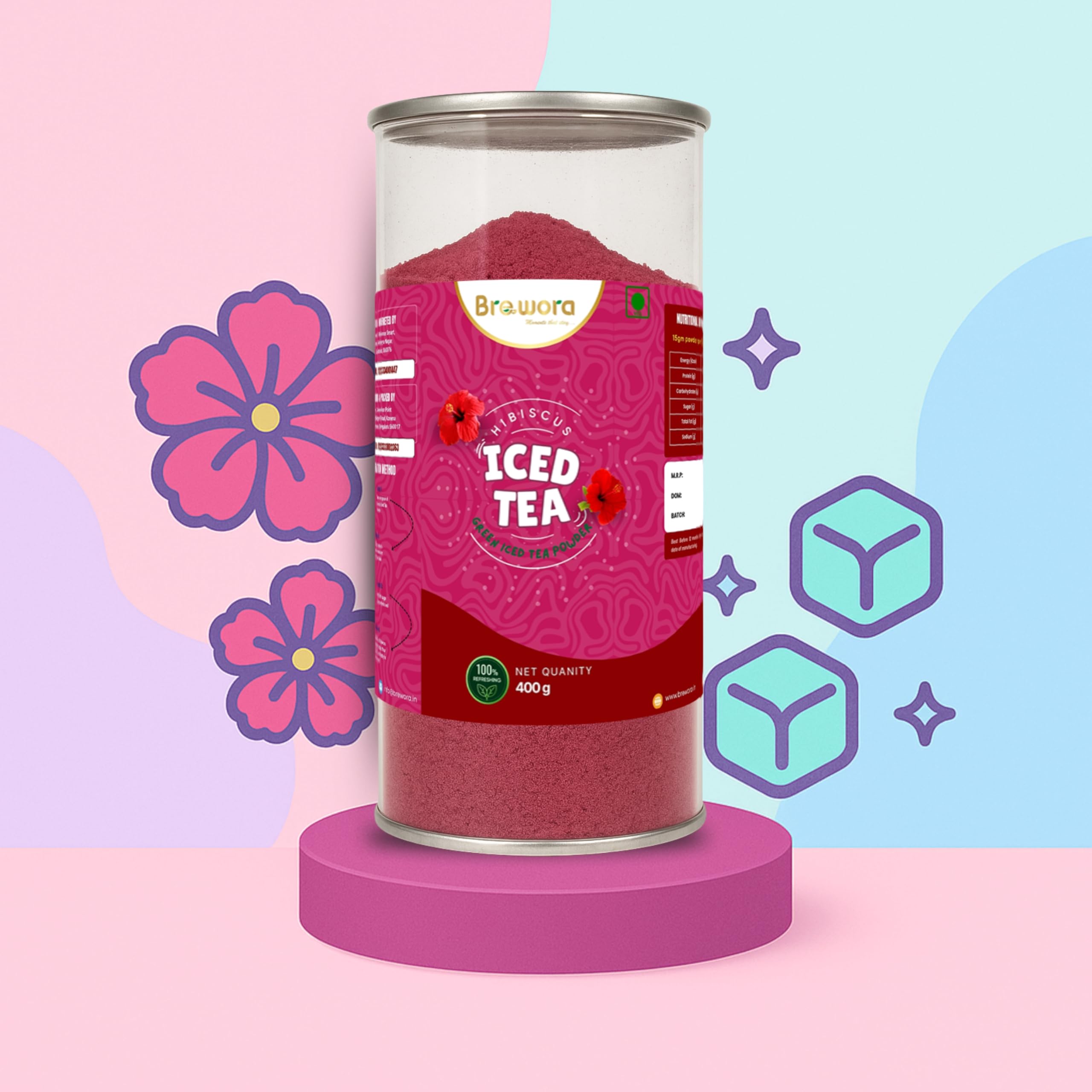 Brewora Hibiscus Iced Tea 1