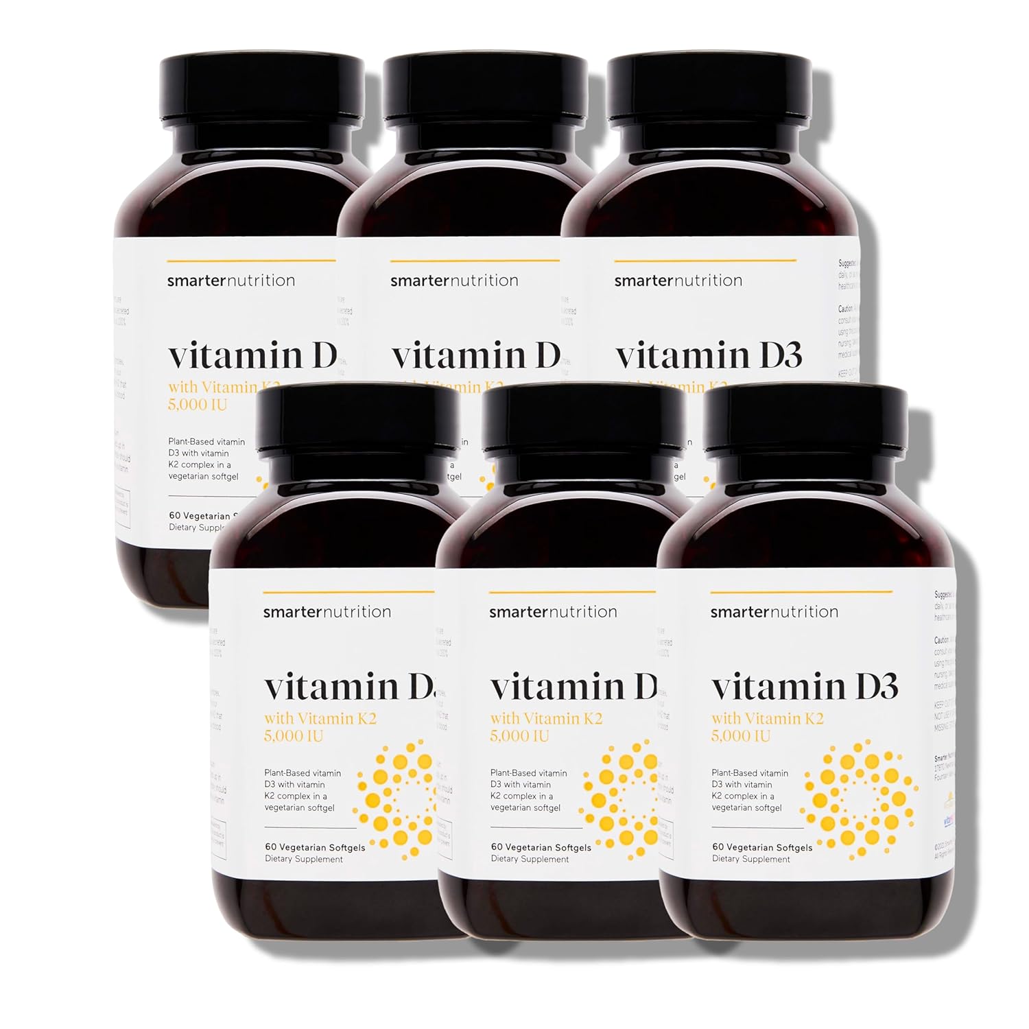 SMARTERNUTRITION Vegan Vitamin D3 5000 IU Natural Vitamin K2 1100 mcg in Organic Coconut Olive Oil - D3