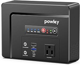 Powkey Portable Power Station 100W, 97Wh Small Portable Generator with AC Outlet, Fast Charging PD65W USB C, USB A, DC Port, 26400mAh Portable Laptop Charger for Outdoor Camping RV Home Battery Backup