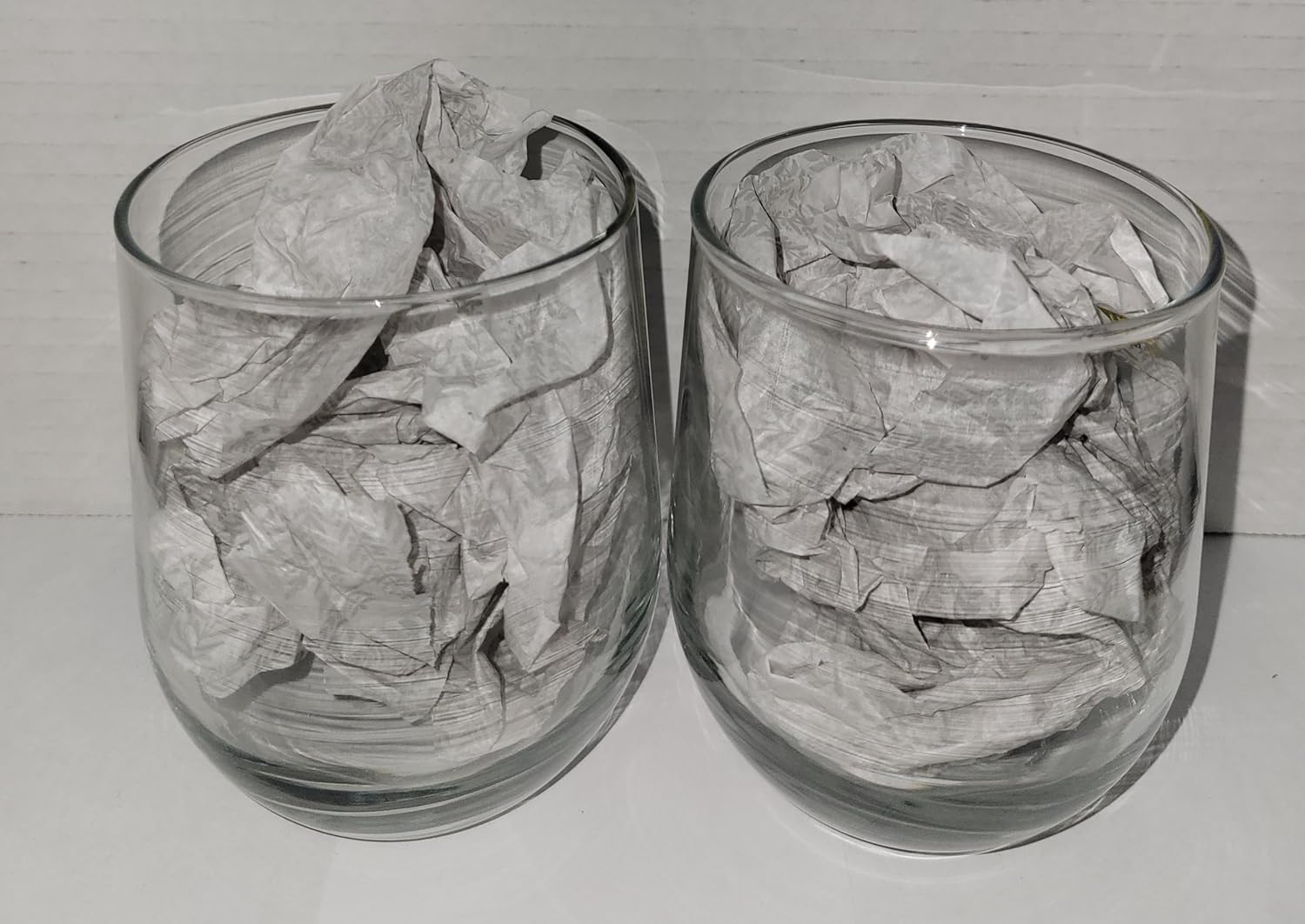 Generic 2 Piece Stemless Wine Glass Set (Happiness Grows Here), Medium, Clear, Black & Blue