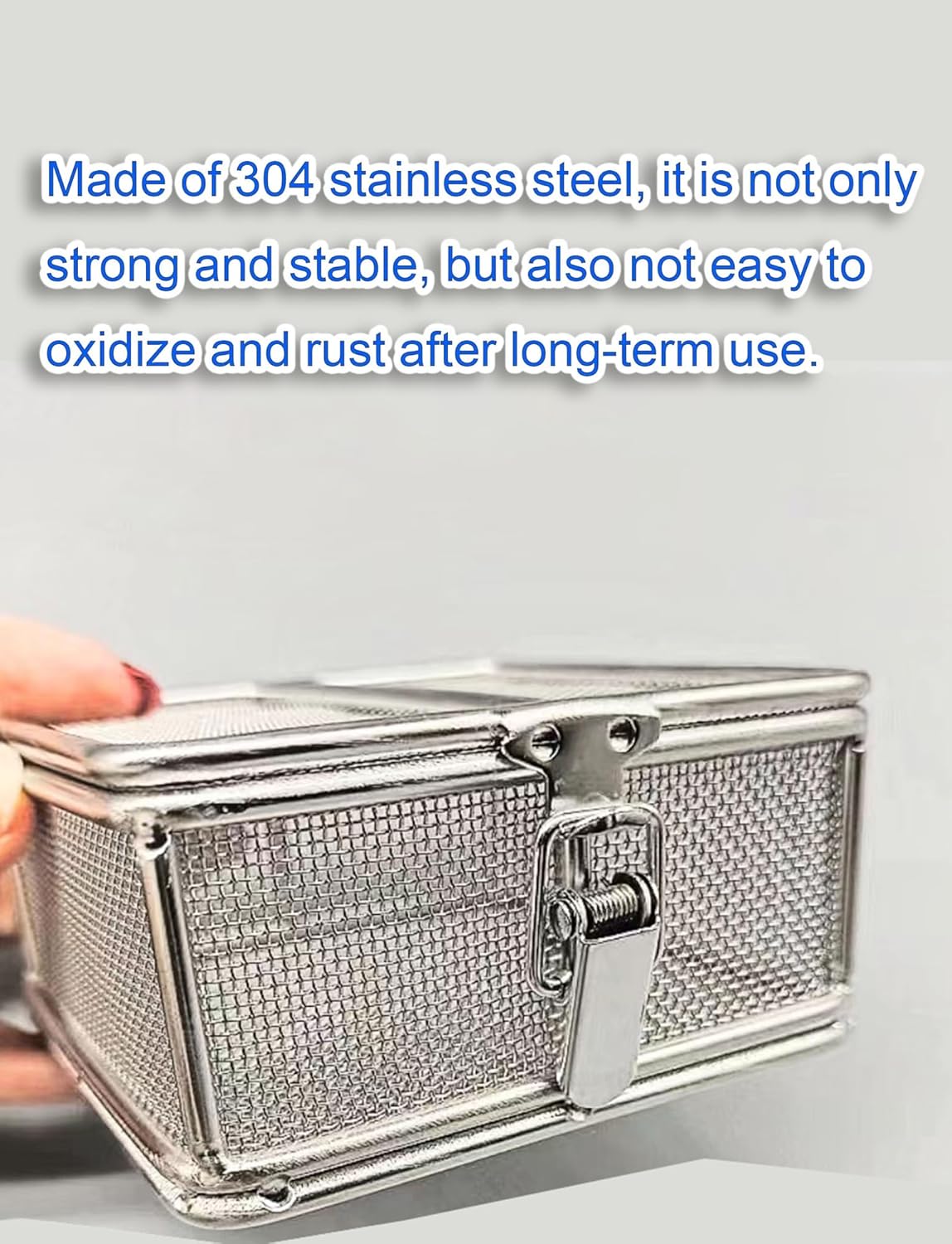 Medical Tray,Surgical Tray,Medical Instrument Sterilization Tray, 304 Stainless Steel Mesh Perforated Basket Sterilization, 1mm Mesh Surgical Medical Dental Instruments(25x15x5cm/10x5.9x2in)