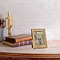 Vista 4 de Lawrence Frames - 11723 Marco de fotos clásico con cuentas, 2.5 x 3.5, dorado