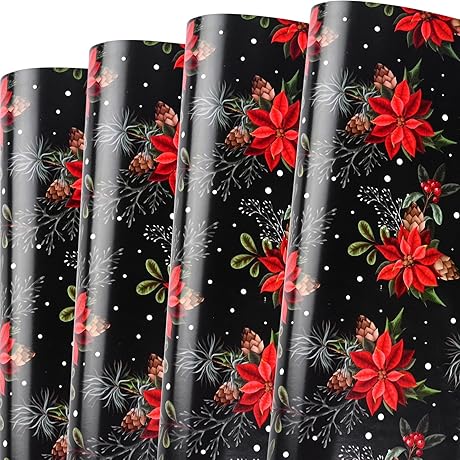 Bolsome Christmas Wrapping Paper with Pinecone Design