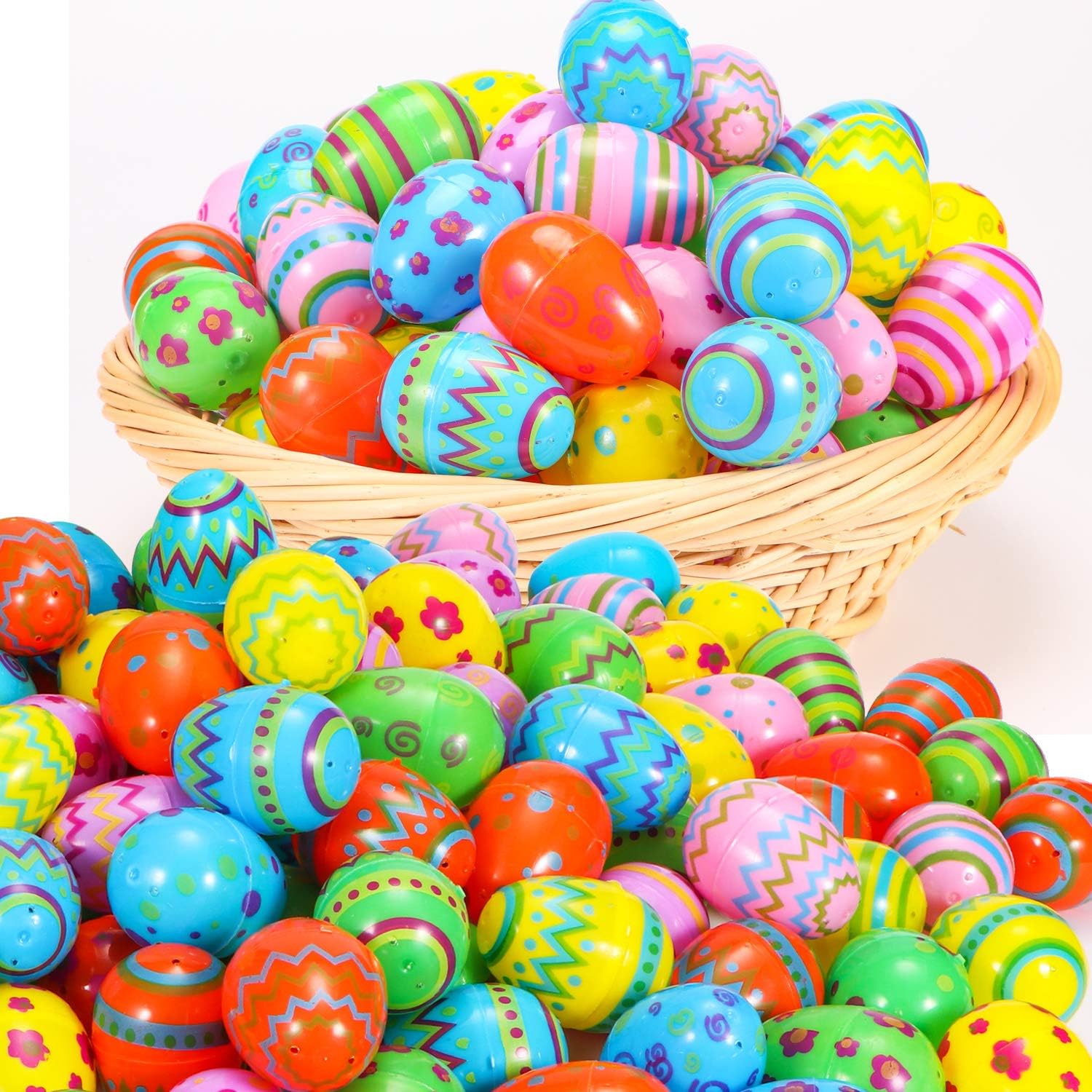 CPPSLEE 72 PCS Easter Eggs Plastic Easter Eggs Fillable
