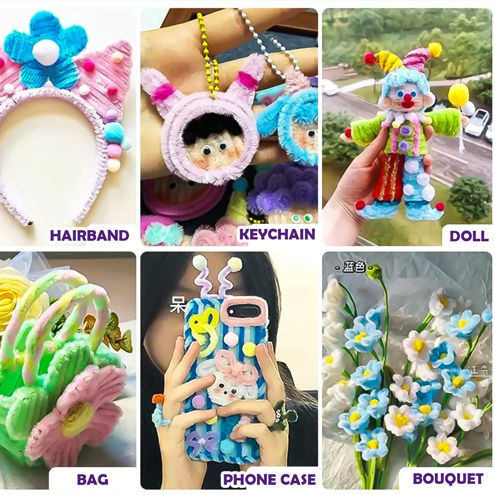 Scovolini Ciniglia TOAOB | 400 Pezzi Verdi | 6mm X 30 Cm | Per Lavoretti E Pulizia - Foto 12