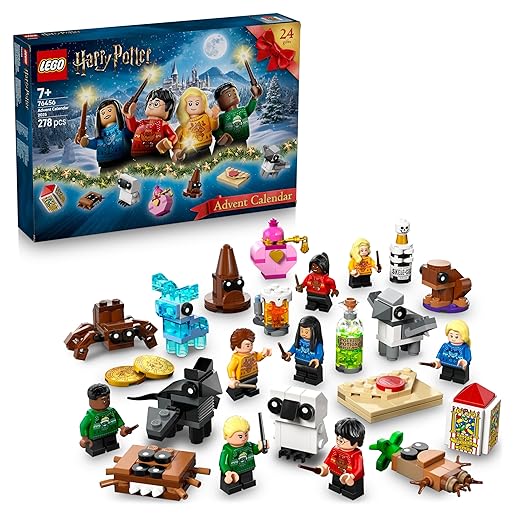 LEGO Harry Potter Calendario dell'Avvento 2025 per Bambini e Bambine da 7 Anni - Gioco per il Conto alla Rovescia di Natale con 24 Sorprese tra cui 8 Minifigure e Mini Modelli - Idea Regalo - 76456