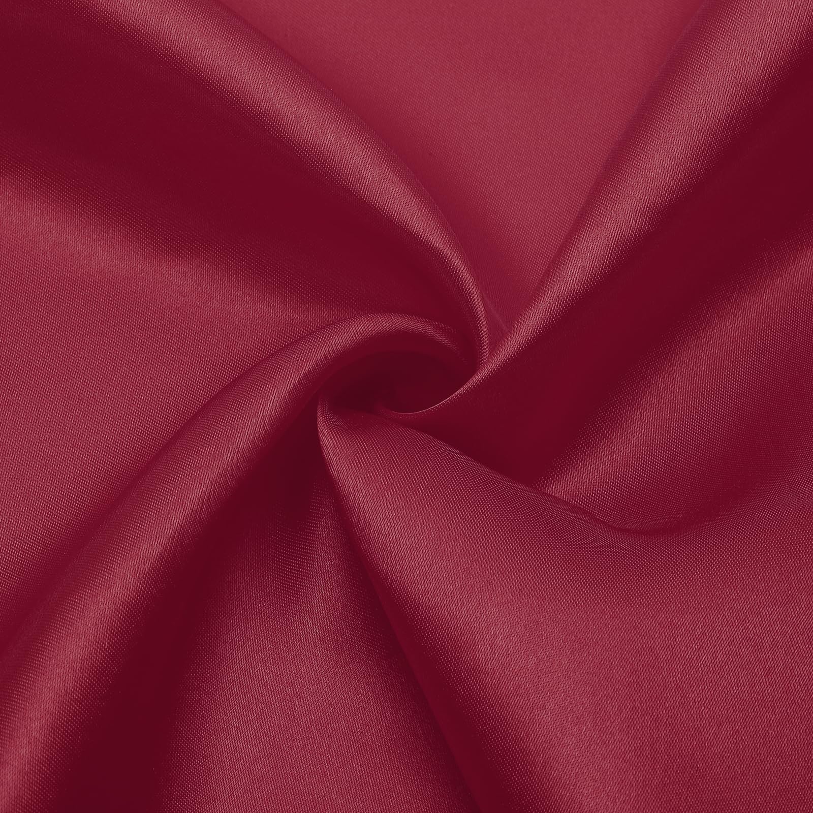 sourcing map Wine Red Satin Fabric by the Yard, 3 Yards 59" Wide Silky Soft Cloth Fabrics for Bridal Dress Wedding Decorations DIY Crafts Sewing Napkins